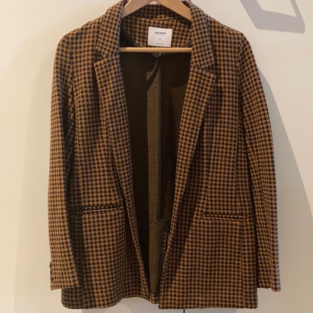 Old Navy Knit Houndstooth blazer
